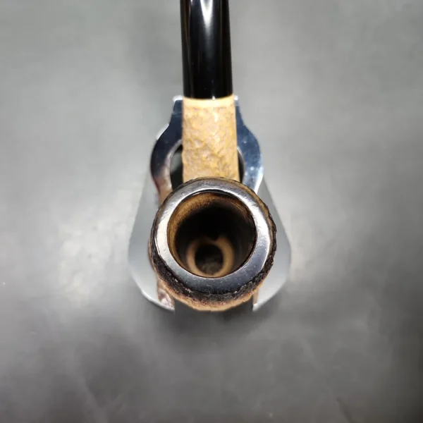 Kiko Rusticated Bent Billiard Estate African Block Meerschaum, Other Estates - Image 6