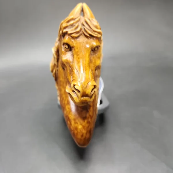 MBSD Meerschaum Masters by Kenan XL Horse Handmade Block Meerschaum Pipe, New - Image 6