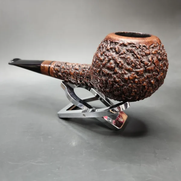 2001 Steve Weiner XXL Rusticated Apple Estate Briar Pipe, American Estates - Image 6