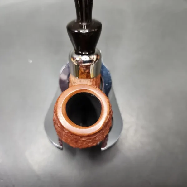 Savinelli Dry System 3613 Rusticated Bent Billiard Estate Briar Pipe, Italian Estates - Image 6