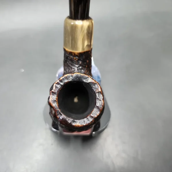 Commodore 5512 Rusticated Bent Brandy Estate Briar Pipe, Other Estates - Image 6