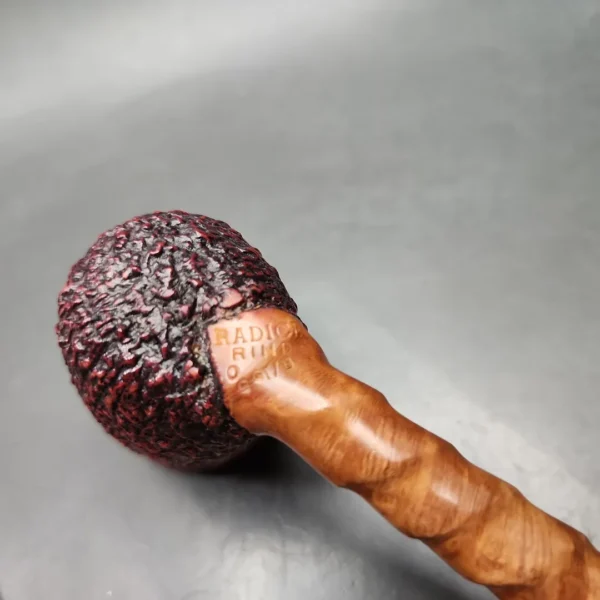 Radice Rind O GG XL Rusticated Lovat Estate Briar Pipe, Italian Estates - Image 7