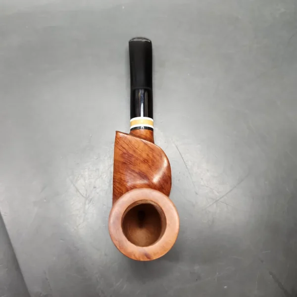 Michal Novak Smooth Spiral Carved Billiard Estate Briar Pipe, Unsmoked - Image 7