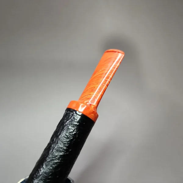 Sebastian Heck Sandblasted Tomato w/ Second Stem Handmade Briar Pipe, New - Image 7