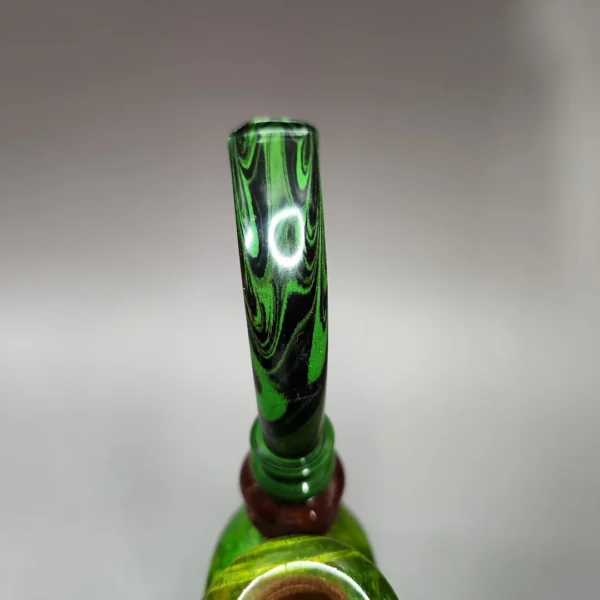 Mutcat Large Green "Swimming Calabash" Handmade Pipe, New - Image 7
