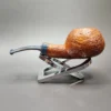 Sebastian Heck Sandblasted Squat Tomato Handmade Briar Pipe, New - Image 7