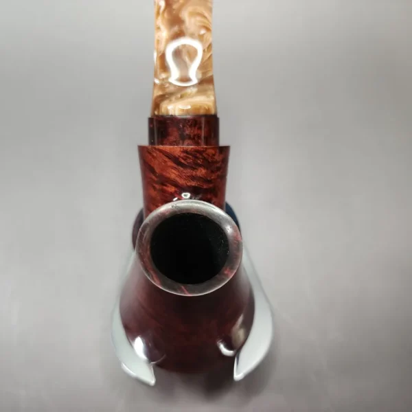 Johny Pipes Smooth Reverse Calabash Volcano Estate Briar Pipe, Unsmoked - Image 7