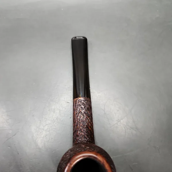 1946-1979 Sasieni Four Dot Rustic Hurlingham Apple Estate Briar Pipe, English Estates - Image 7
