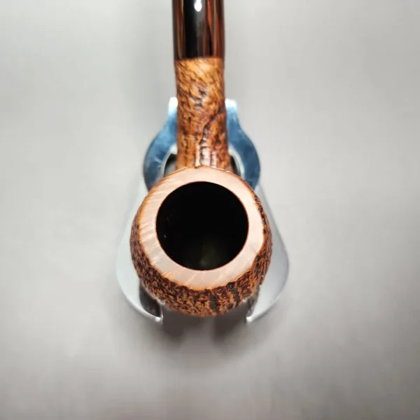 Dunhill 2018 County 4113 Sandblasted Bent Billiard Estate Briar Pipe, Unsmoked - Image 7