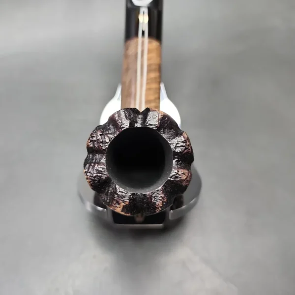 Mastro Geppetto Sandblasted Fluted Billiard Estate Briar Pipe, Unsmoked - Image 7
