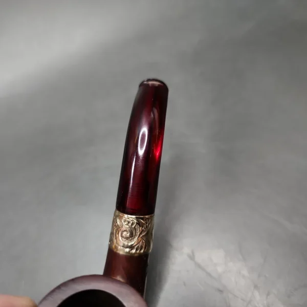 Pre-Kaywoodie KBB Blue Line Bakelite Bent Billiard Estate Briar Pipe, Unsmoked - Image 7