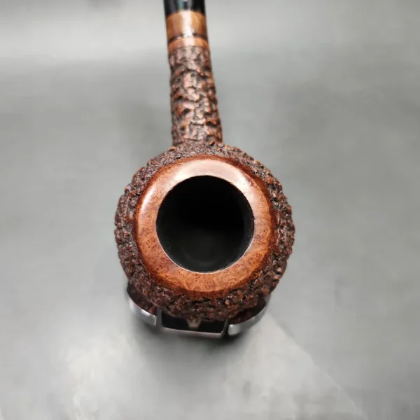 2001 Steve Weiner XXL Rusticated Apple Estate Briar Pipe, American Estates - Image 7