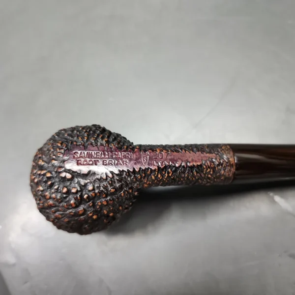 Savinelli Capri Root Briar 207 Rusticated Apple Estate Briar Pipe, Italian Estates - Image 7