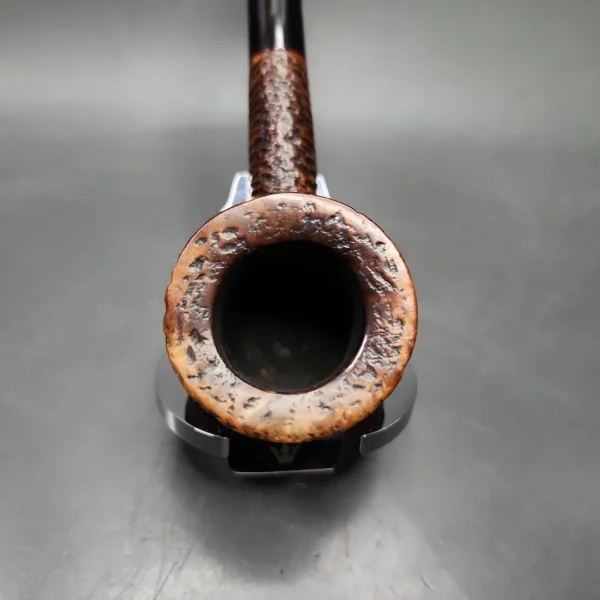 1946-1979 Sasieni Four Dot Rustic Moorgate Pot Estate Briar Pipe, English Estates - Image 7
