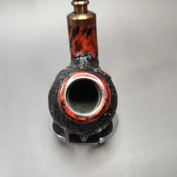 Nording Hold Em Queen Rusticated Brandy Estate Briar Pipe, Unsmoked - Image 8