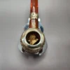 19th c. CPF Best Make Real Amber w/ Gold Filigree Estate Briar Pipe, Unsmoked - Image 8
