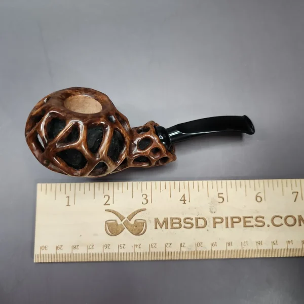 Moonlight "Lotus Pod" Author Handmade Briar Pipe, New - Image 8