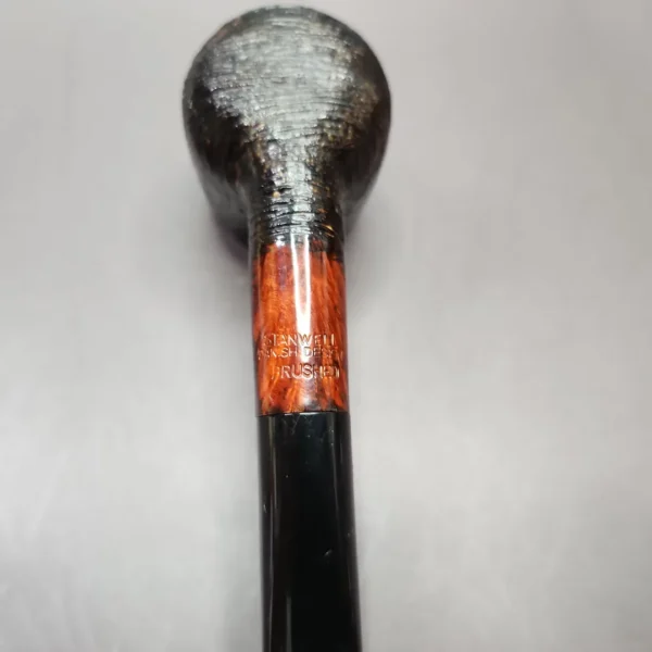 Stanwell Brushed Partially Rusticated Billiard Estate Briar Pipe, Danish Estates - Image 8