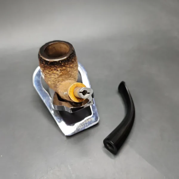 Kiko Rusticated Bent Billiard Estate African Block Meerschaum, Other Estates - Image 8