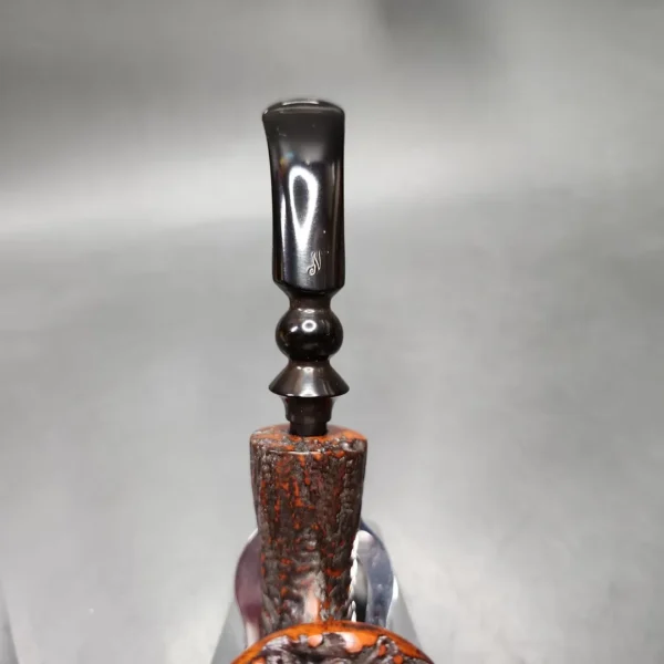 Erik Nording Handmade 4 Sandblasted Freehand Estate Briar Pipe, Unsmoked - Image 8
