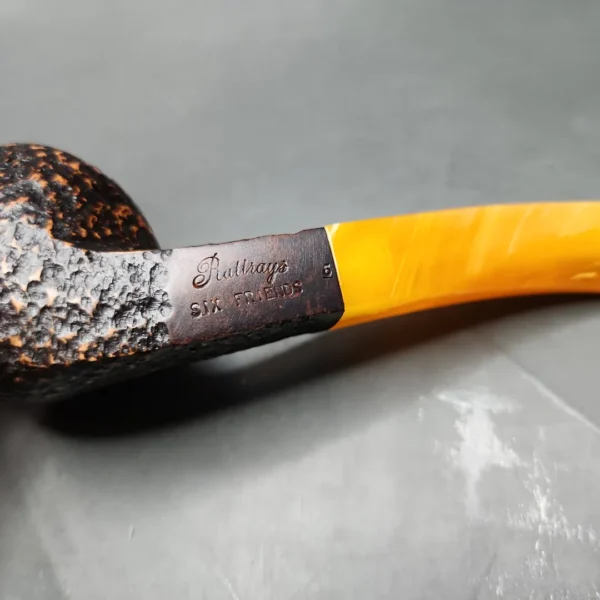 Rattray's Six Friends 6 Rusticated Bent Bulldog Estate Briar Pipe, Unsmoked, 9mm - Image 8