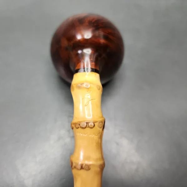 HS Studio Signature Smooth Acorn w/ Bamboo Estate Briar Pipe, Unsmoked - Image 8