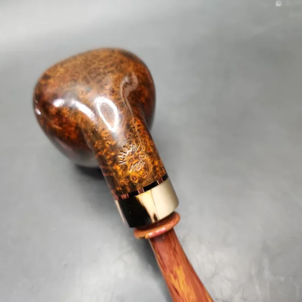 Andrey Kharitonov Smooth Egg w/ Mammoth Handmade Briar Pipe, New - Image 8