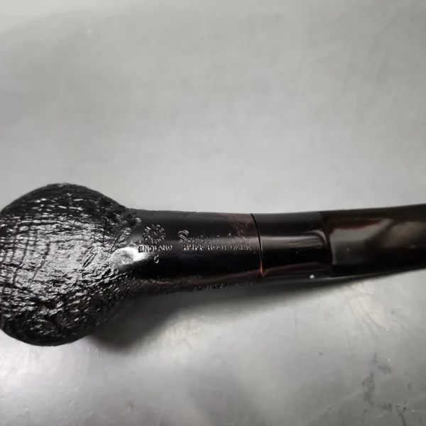 Sasieni 4 Dot Ruff Root 6 Sandblasted Diplomat Estate Briar Pipe, Unsmoked - Image 8