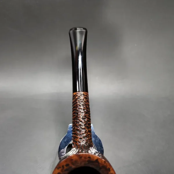 1946-1979 Sasieni Four Dot Rustic Moorgate Pot Estate Briar Pipe, English Estates - Image 8
