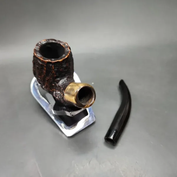 Commodore 5512 Rusticated Bent Brandy Estate Briar Pipe, Other Estates - Image 8