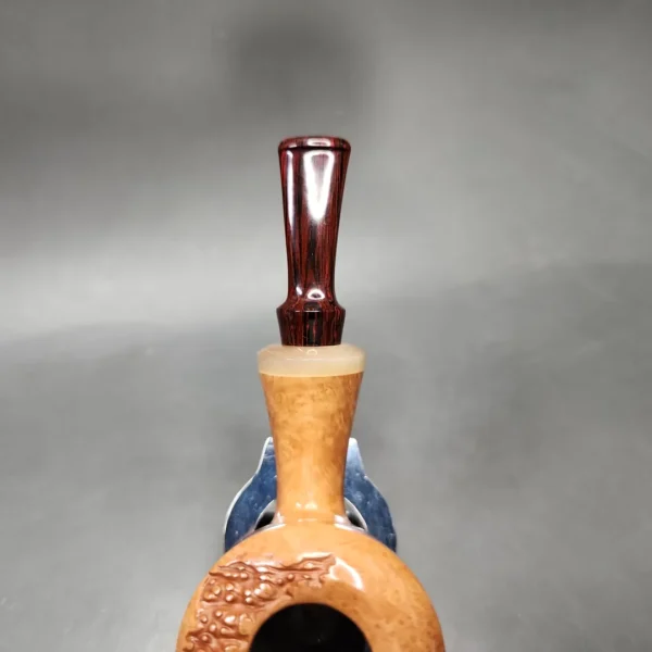 La Biota Smooth Dublin w/ Horn Handmade Briar Pipe, New - Image 8