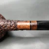 2001 Steve Weiner XXL Rusticated Apple Estate Briar Pipe, American Estates - Image 9