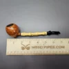 HS Studio Smooth Fig w/ Bamboo Handmade Estate Briar Pipe, Unsmoked - Image 9
