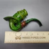 Mutcat Large Green "Swimming Calabash" Handmade Pipe, New - Image 9
