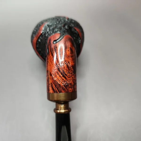 Nording Hold Em Queen Rusticated Brandy Estate Briar Pipe, Unsmoked - Image 9