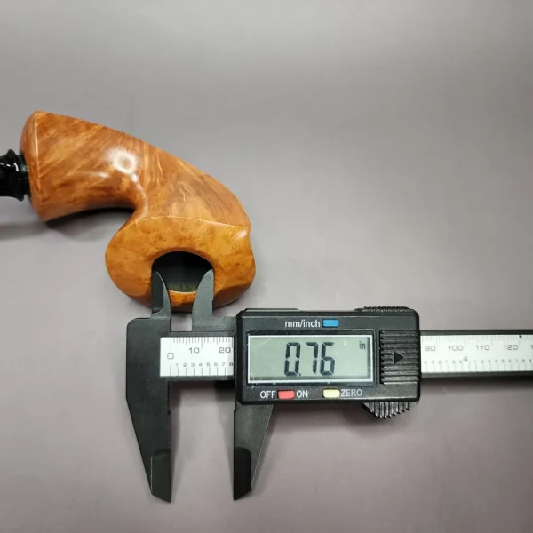 HS Studio Smooth Asymmetrical Dublin Sitter Estate Briar Pipe, Unsmoked - Image 9