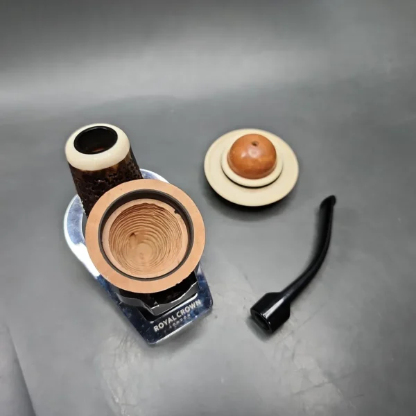 HS Studio Rusticated Calabash Estate Briar Pipe, Unsmoked - Image 9