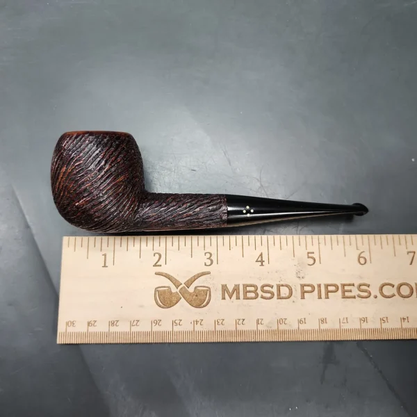 1946-1979 Sasieni Four Dot Rustic Hurlingham Apple Estate Briar Pipe, English Estates - Image 9