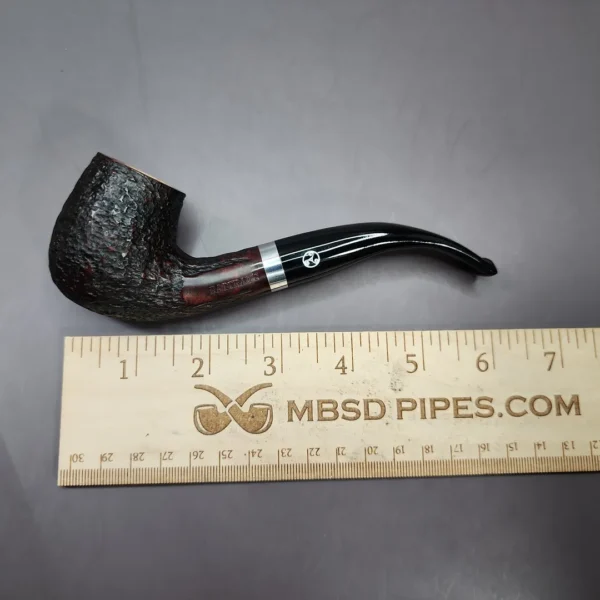 Rattray's Craggy Root 59 Rusticated Bent Billiard Estate Briar Pipe, Unsmoked, 9mm - Image 9