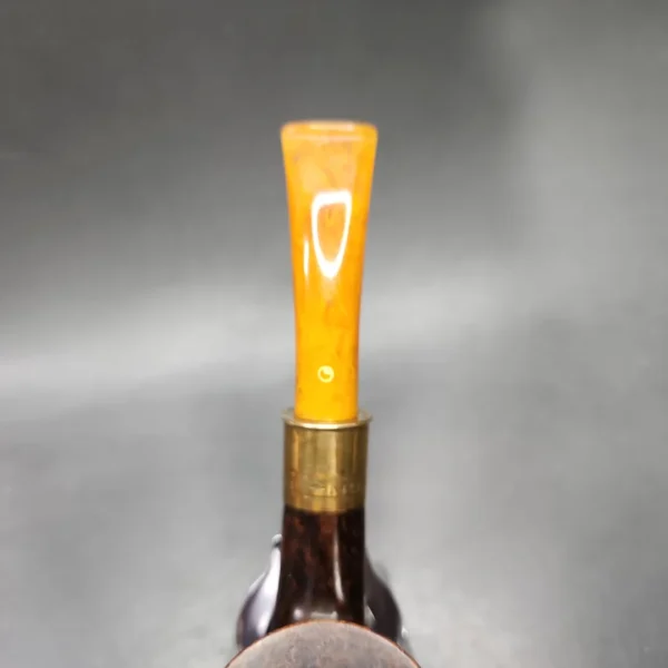 JT Cooke Smooth Bent Billiard w/ Shell Mount Estate Briar Pipe, American Estates - Image 9