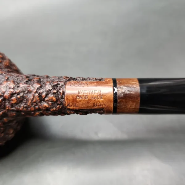 2001 Steve Weiner XXL Rusticated Apple Estate Briar Pipe, American Estates - Image 9