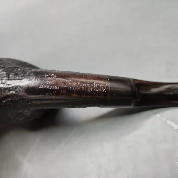 Sasieni 4 Dot Ruff Root Dark 43 Bent Billiard Estate Briar Pipe, Unsmoked - Image 9