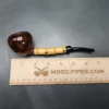 HS Studio Signature Smooth Acorn w/ Bamboo Estate Briar Pipe, Unsmoked - Image 9