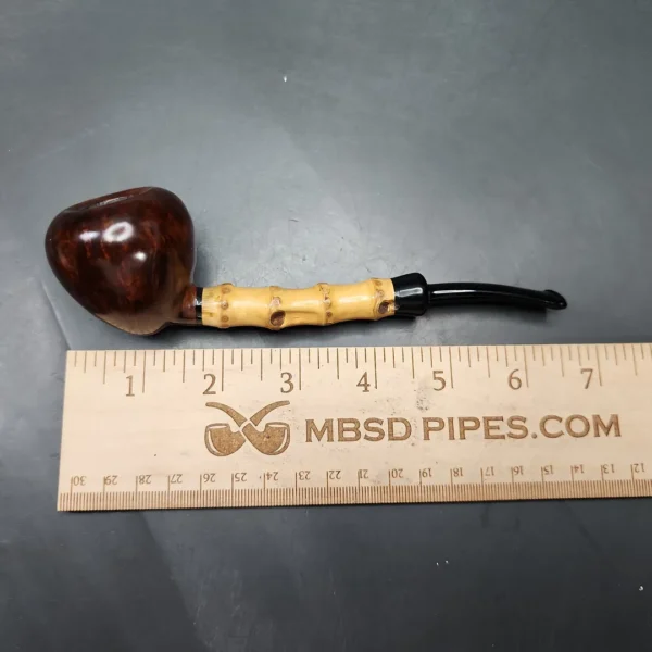 HS Studio Signature Smooth Acorn w/ Bamboo Estate Briar Pipe, Unsmoked - Image 9