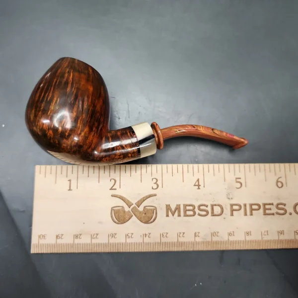 Andrey Kharitonov Smooth Egg w/ Mammoth Handmade Briar Pipe, New - Image 9