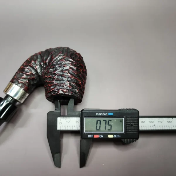 Peterson Pub Pipe Rusticated Oom Paul Estate Briar Pipe, Unsmoked - Image 10