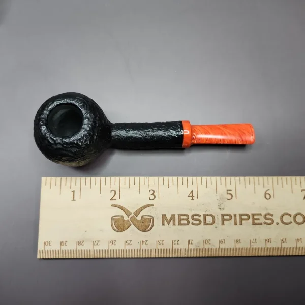 Sebastian Heck Sandblasted Tomato w/ Second Stem Handmade Briar Pipe, New - Image 10