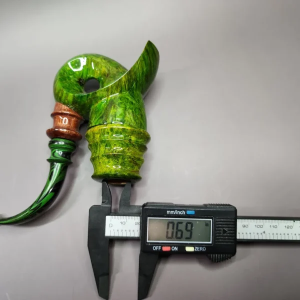 Mutcat Large Green "Swimming Calabash" Handmade Pipe, New - Image 10