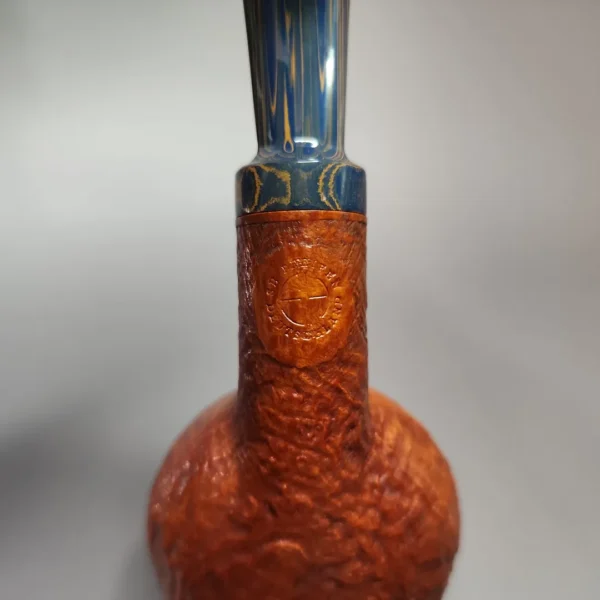 Sebastian Heck Sandblasted Squat Tomato Handmade Briar Pipe, New - Image 10