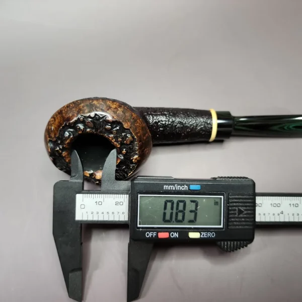 Nathan Armentout Sandblasted Bullcap w/ Boxwood Handmade Briar Pipe, New - Image 10